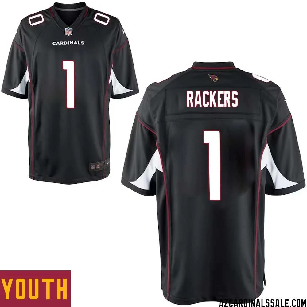 Neil Rackers No 1 Arizona Cardinals Black Alternate Game Jersey Cardinal for Youth