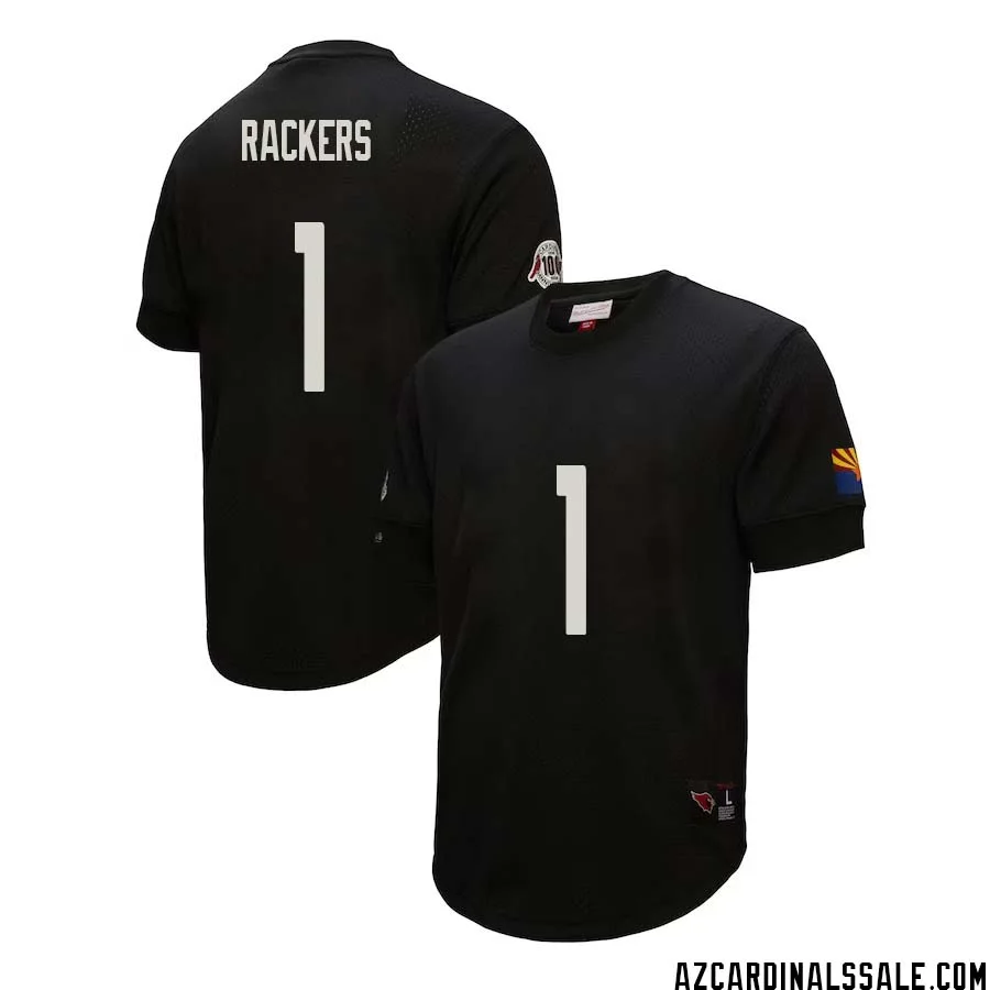 Neil Rackers No 1 Arizona Cardinals Mitchell Ness Retired Player Name Number Mesh Top Black 1