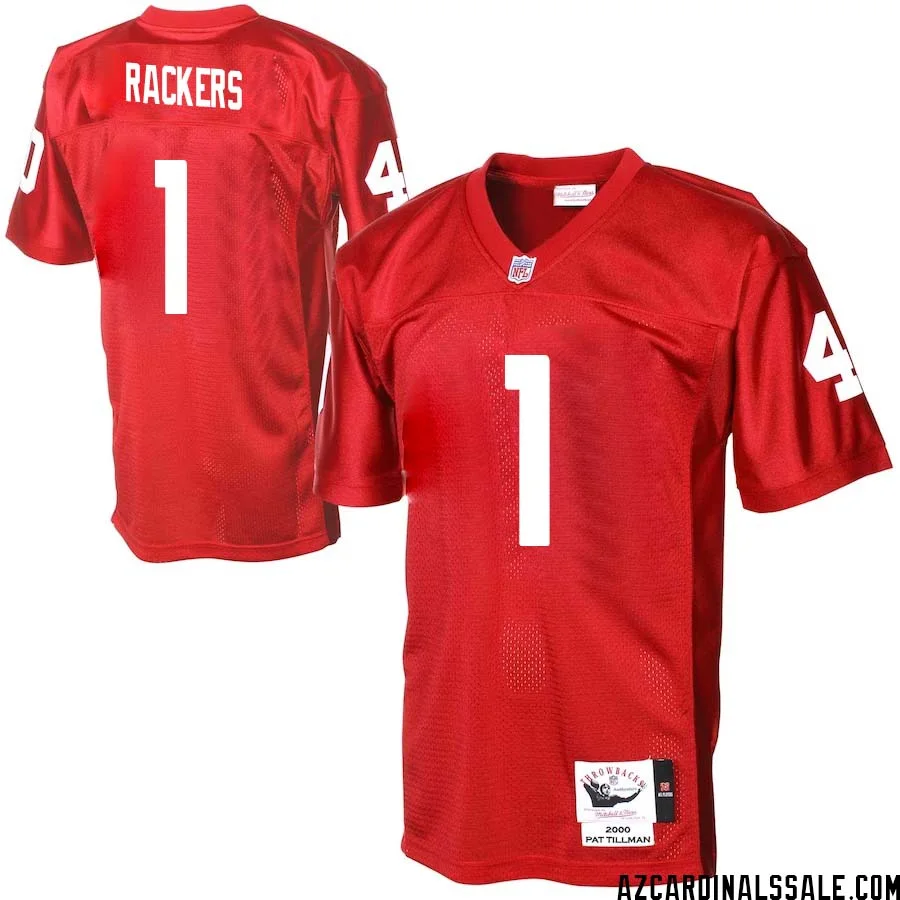 Neil Rackers No 1 Men Arizona Cardinals Mitchell Ness Cardinal Authentic Throwback Jersey 1