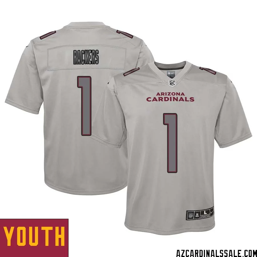 Neil Rackers No 1 Youth Arizona Cardinals Gray Atmosphere Fashion Game Jersey 1