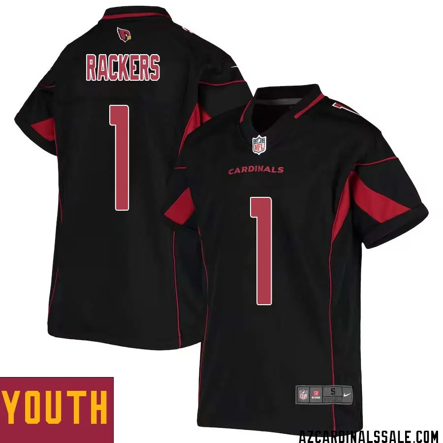 Neil Rackers No 1 Youth Black Arizona Cardinals Color Rush Vapor Limited Jersey