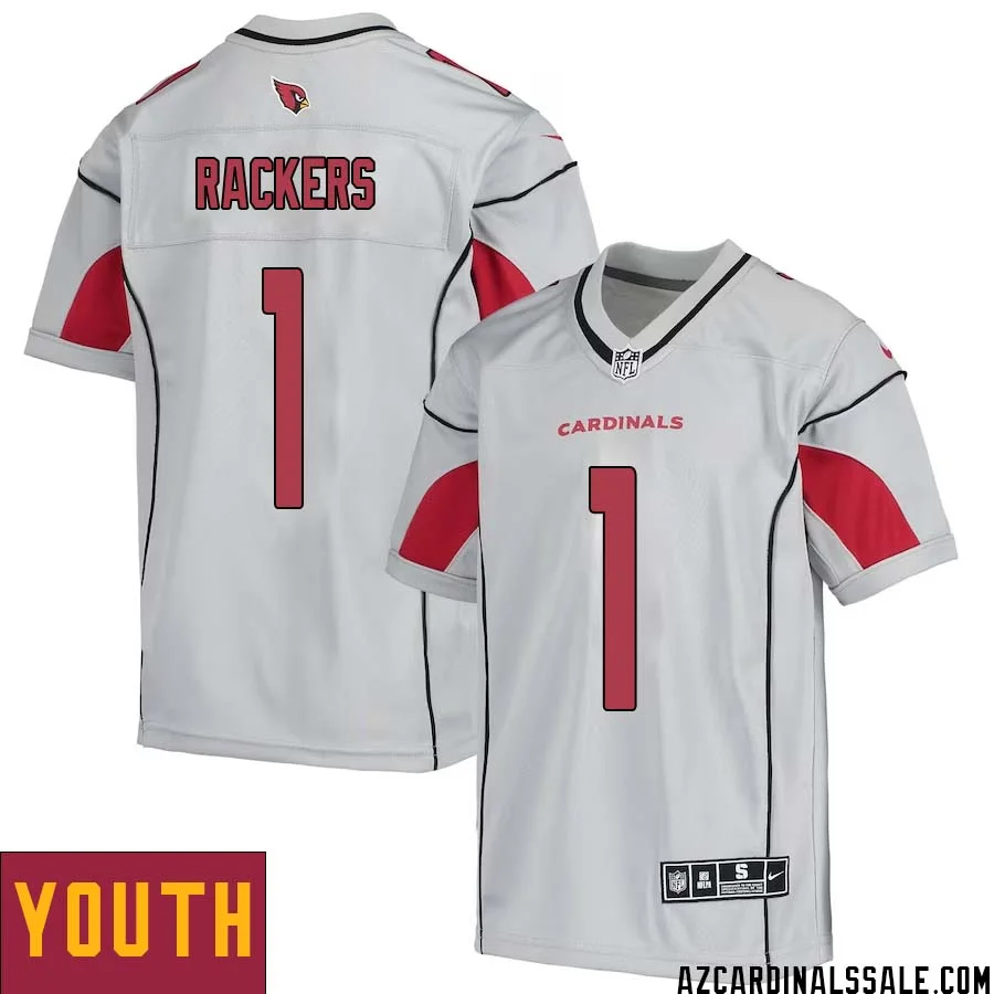 Neil Rackers No 1 Youth Silver Arizona Cardinals Inverted Legend Jersey 1