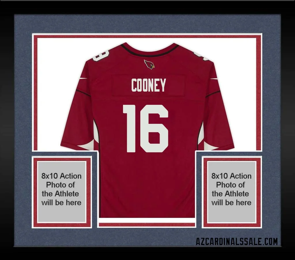 Nolan Cooney No 16 Arizona Cardinals Autographed Red Game Jersey 1