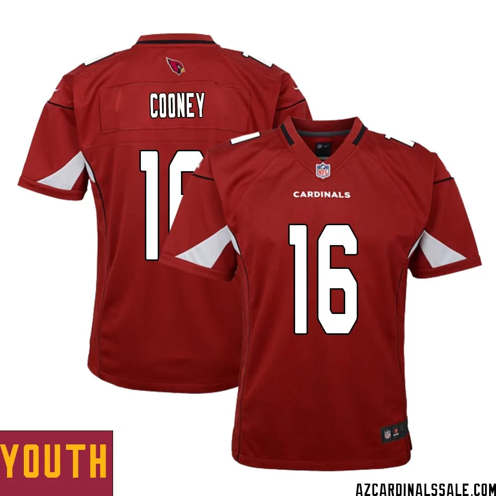 Nolan Cooney No 16 Arizona Cardinals Home Game Jersey Cardinal for Youth 1