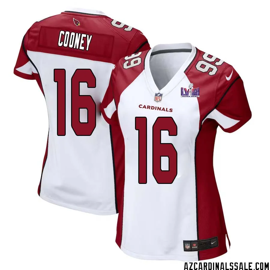 Nolan Cooney No 16 Arizona Cardinals Super Bowl LVIII Away Game Jersey Cardinal for Women