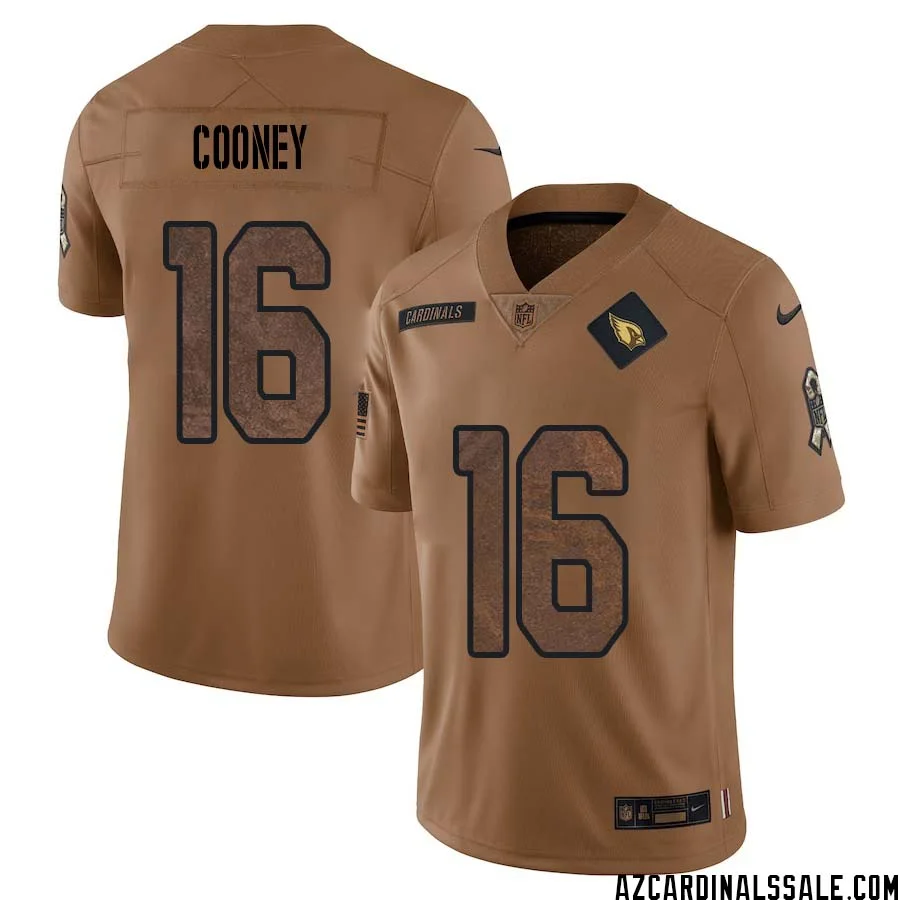 Nolan Cooney No 16 Men Brown Arizona Cardinals 2023 Salute To Service Retired Player Limited Jersey