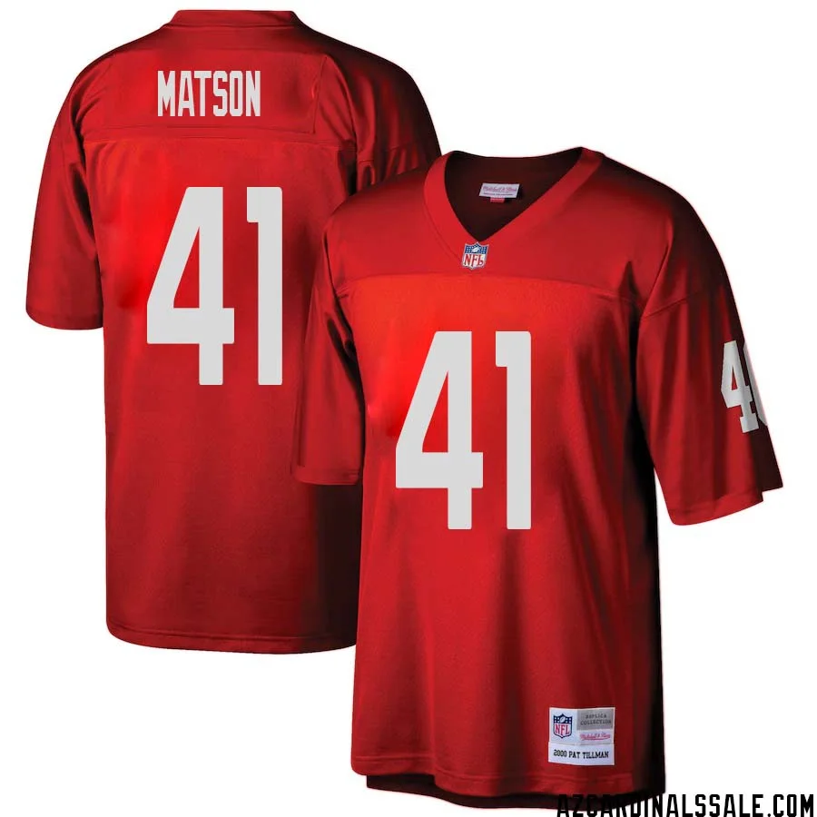 Ollie Matson No 41 Arizona Cardinals Mitchell Ness Big Tall 2000 Retired Player Replica Jersey Red 1