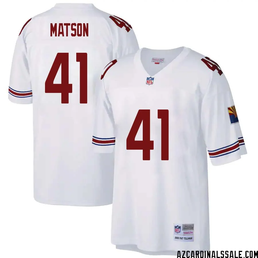 Ollie Matson No 41 Arizona Cardinals Mitchell Ness Big Tall 2000 Retired Player Replica Jersey White