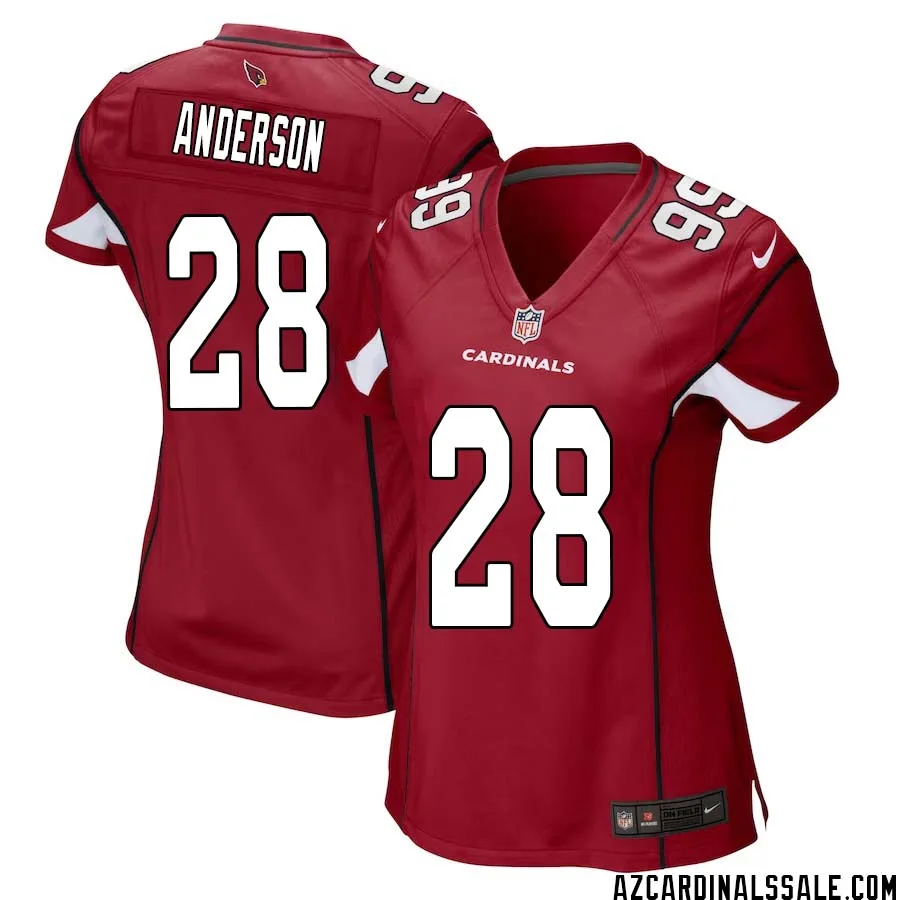Owen Anderson No 28 Arizona Cardinals Home Game Jersey Cardinal for Women