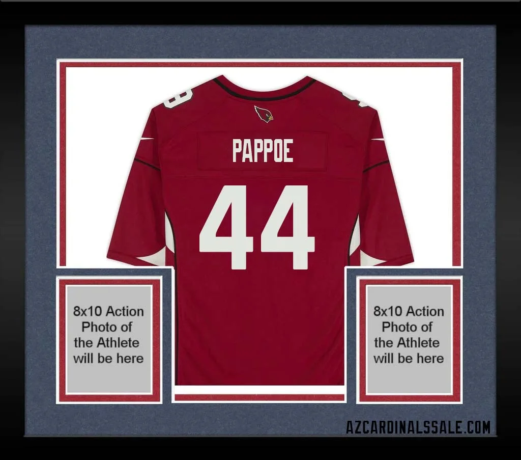Owen Pappoe No 44 Arizona Cardinals Autographed Red Game Jersey 1