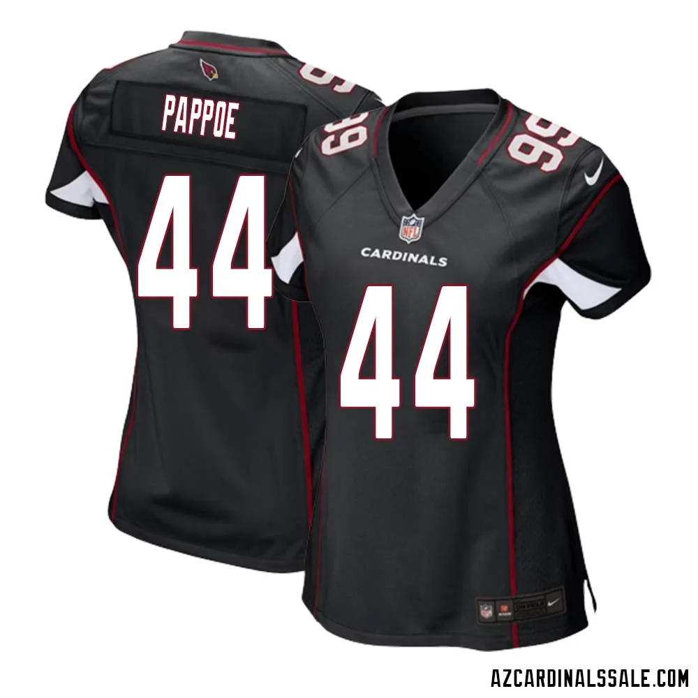 Owen Pappoe No 44 Arizona Cardinals Black Alternate Game Jersey Cardinal for Women