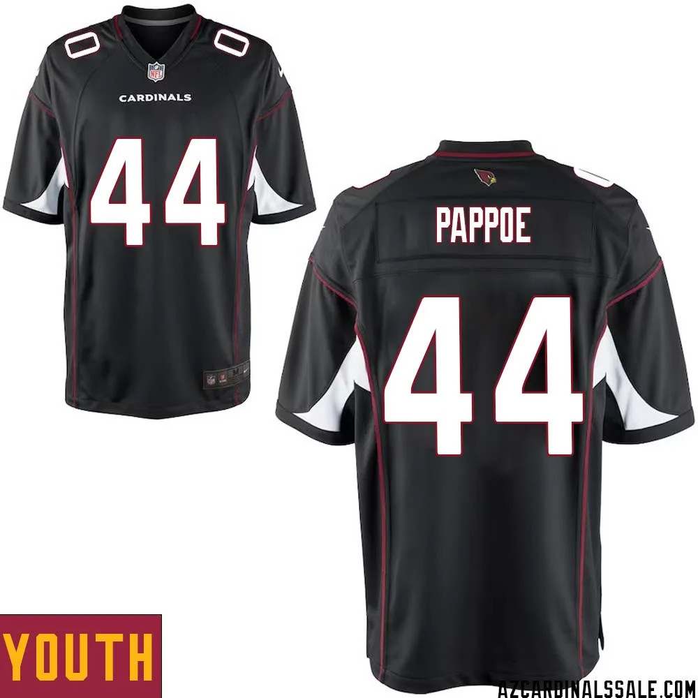 Owen Pappoe No 44 Arizona Cardinals Black Alternate Game Jersey Cardinal for Youth 1
