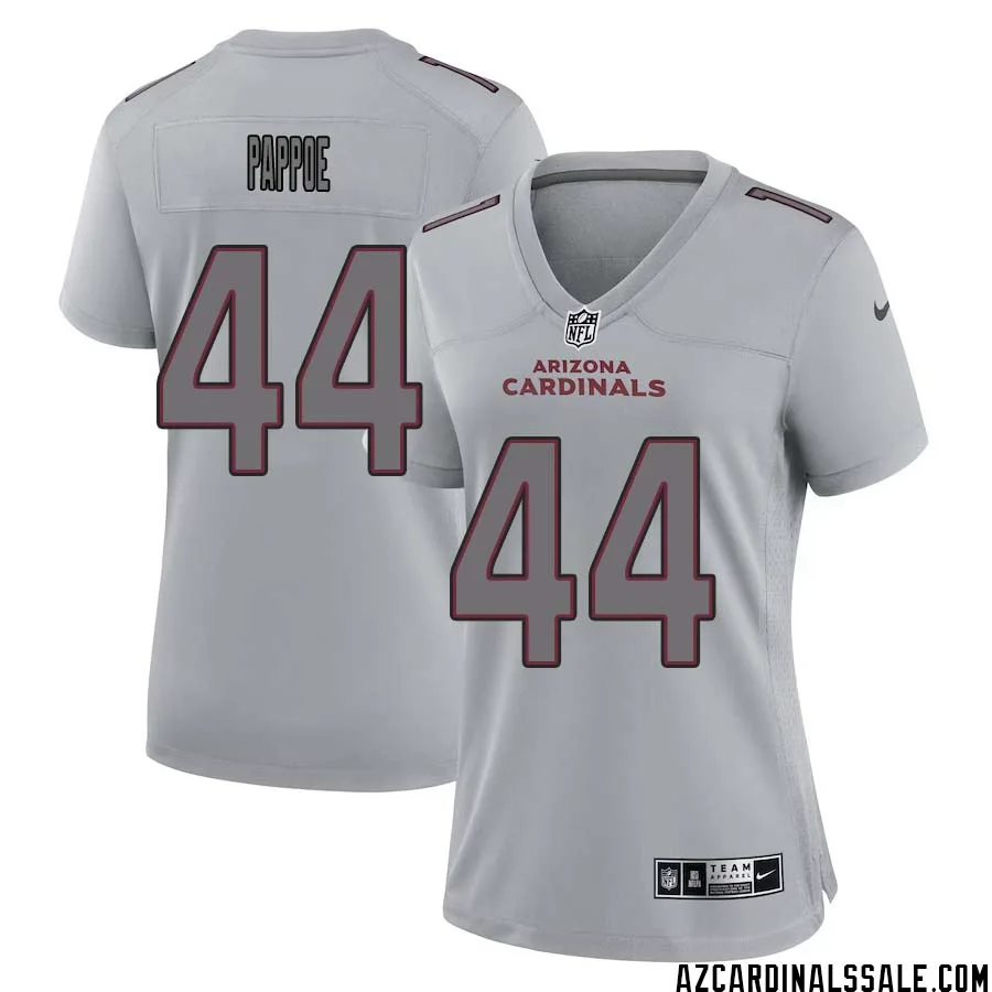 Owen Pappoe No 44 Women Arizona Cardinals Gray Atmosphere Fashion Game Jersey 1