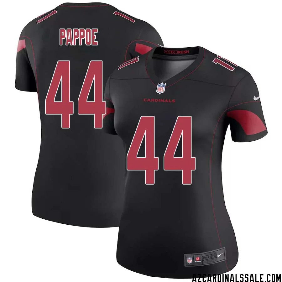Owen Pappoe No 44 Women Black Arizona Cardinals Color Rush Vapor Limited Jersey 1
