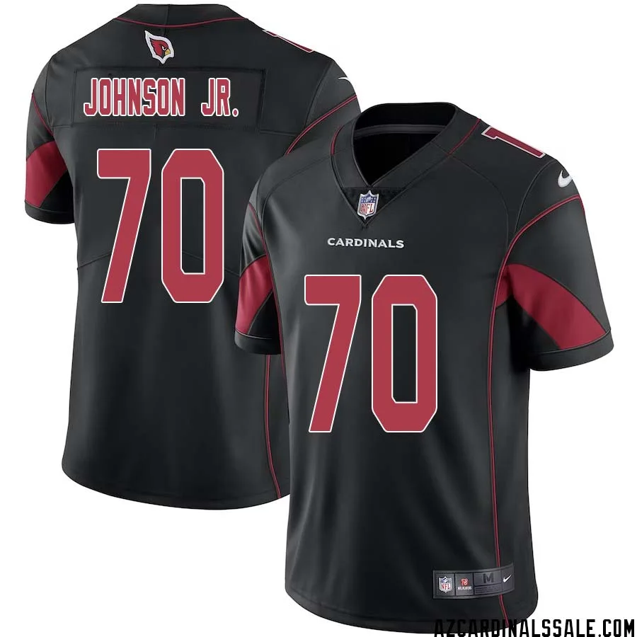 Paris Johnson Jr. No 70 Men Black Arizona Cardinals Color Rush Vapor Limited Jersey