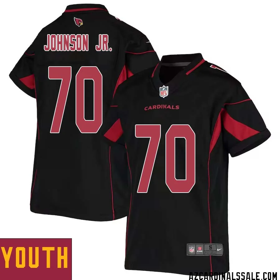 Paris Johnson Jr. No 70 Youth Black Arizona Cardinals Color Rush Vapor Limited Jersey