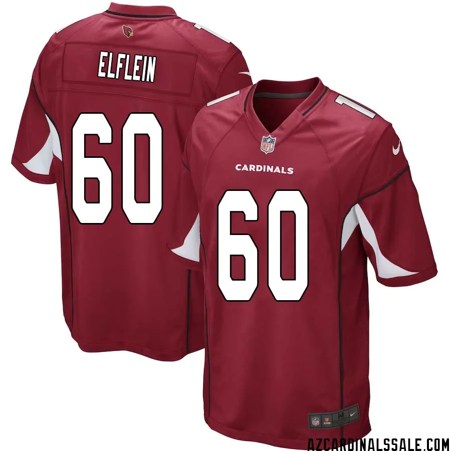 Pat Elflein No 60 Arizona Cardinals Home Game Jersey Cardinal for Men