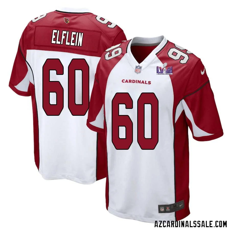Pat Elflein No 60 Arizona Cardinals Super Bowl LVIII Away Game Jersey Cardinal for Men 1