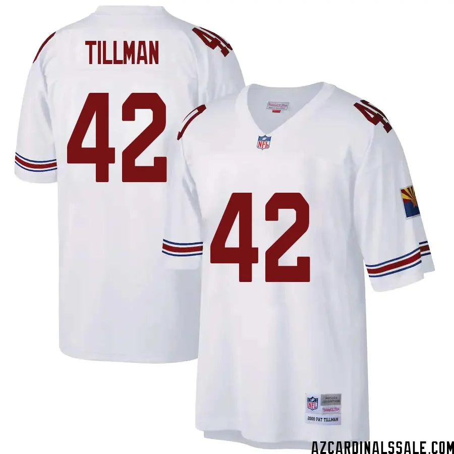 Pat Tillman No 42 Arizona Cardinals Mitchell Ness Big Tall 2000 Retired Player Replica Jersey White 1