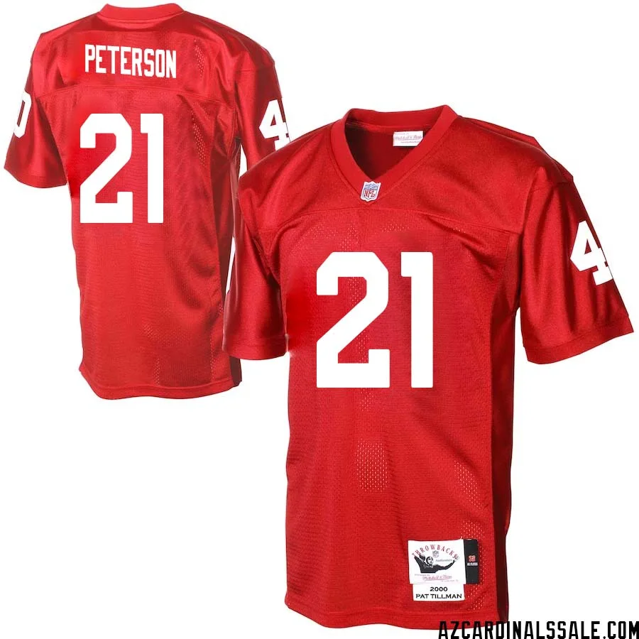 Patrick Peterson No 21 Men Arizona Cardinals Mitchell Ness Cardinal Authentic Throwback Jersey 1