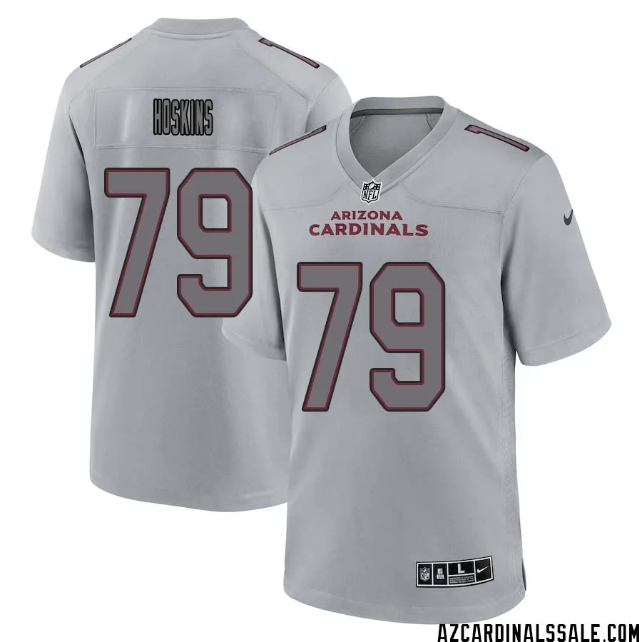 Phil Hoskins No 79 Men Arizona Cardinals Gray Atmosphere Fashion Game Jersey 1