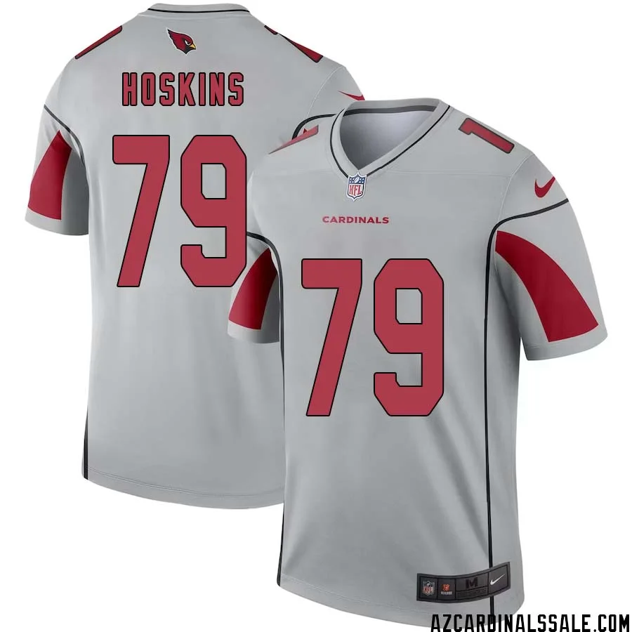 Phil Hoskins No 79 Men Silver Arizona Cardinals Inverted Legend Jersey