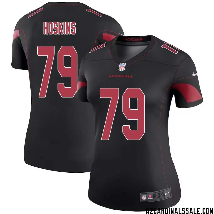 Phil Hoskins No 79 Women Black Arizona Cardinals Color Rush Vapor Limited Jersey 1