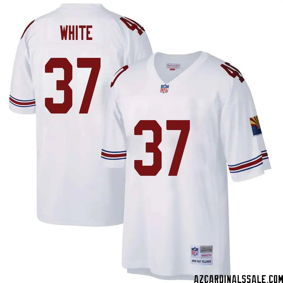 Quavian White No 37 Arizona Cardinals Mitchell Ness Big Tall 2000 Retired Player Replica Jersey White