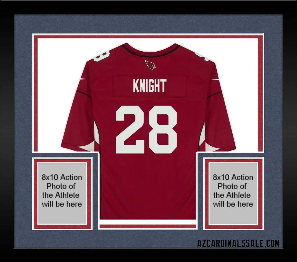 Qwuantrezz Knight No 28 Arizona Cardinals Autographed Red Game Jersey