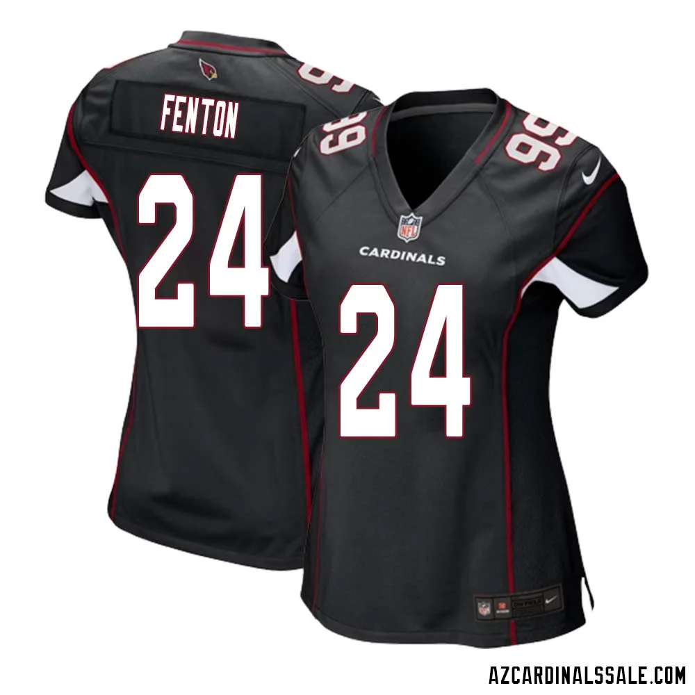 Rashad Fenton No 24 Arizona Cardinals Black Alternate Game Jersey Cardinal for Women 1