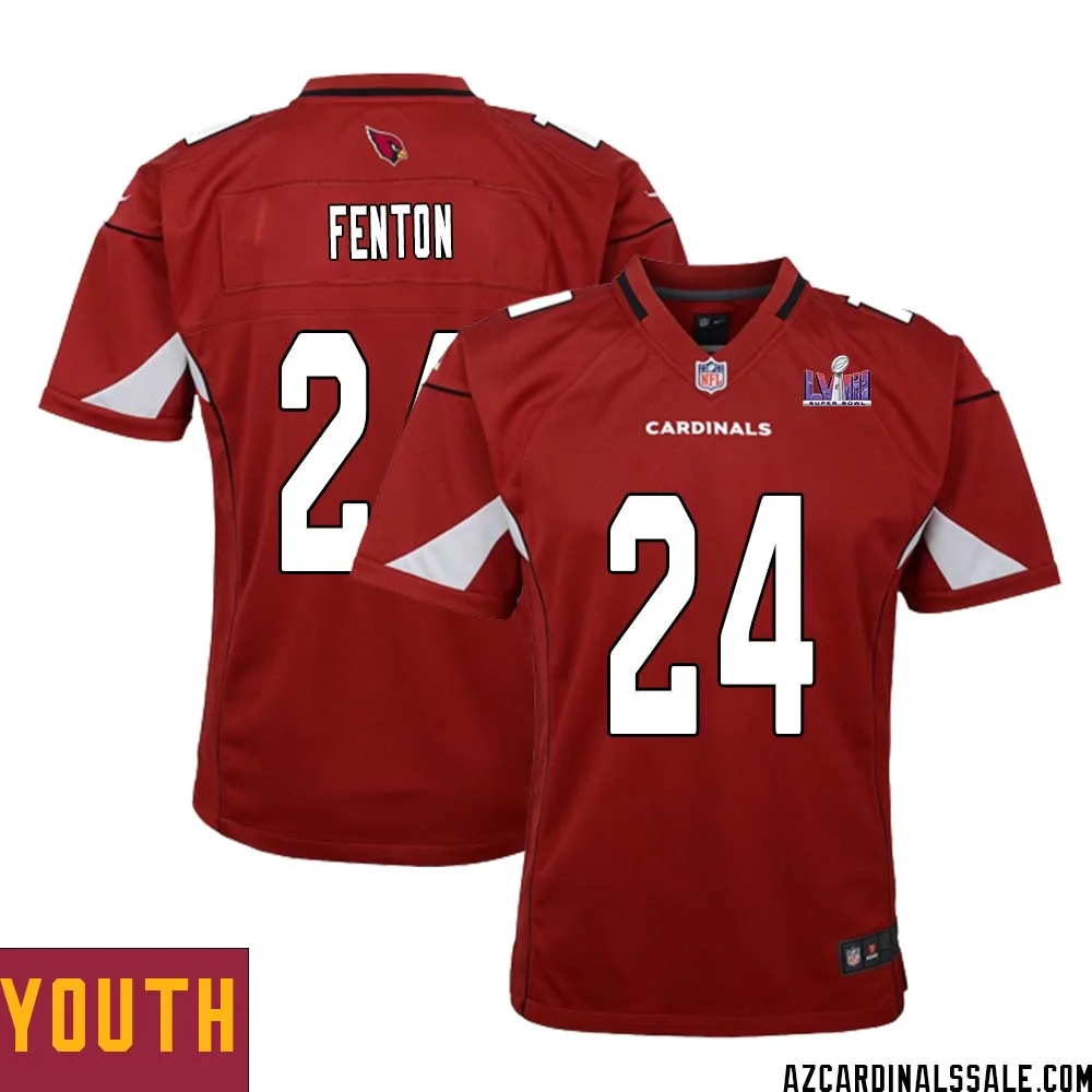 Rashad Fenton No 24 Arizona Cardinals Super Bowl LVIII Home Game Jersey Cardinal for Youth