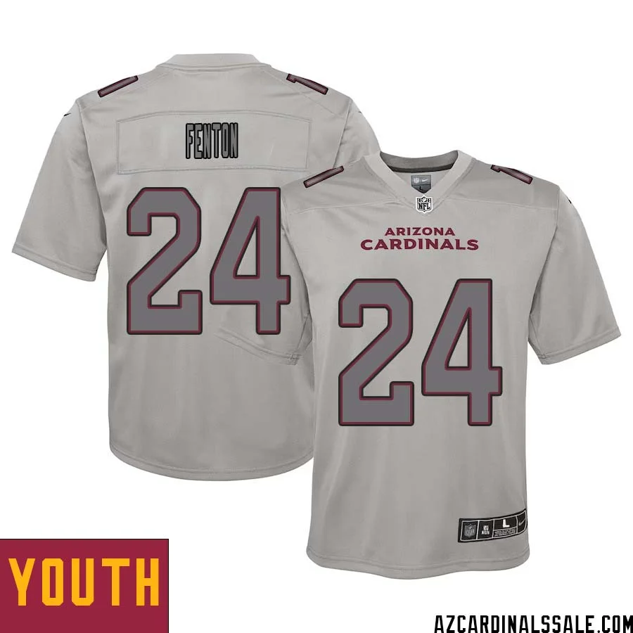 Rashad Fenton No 24 Youth Arizona Cardinals Gray Atmosphere Fashion Game Jersey 1