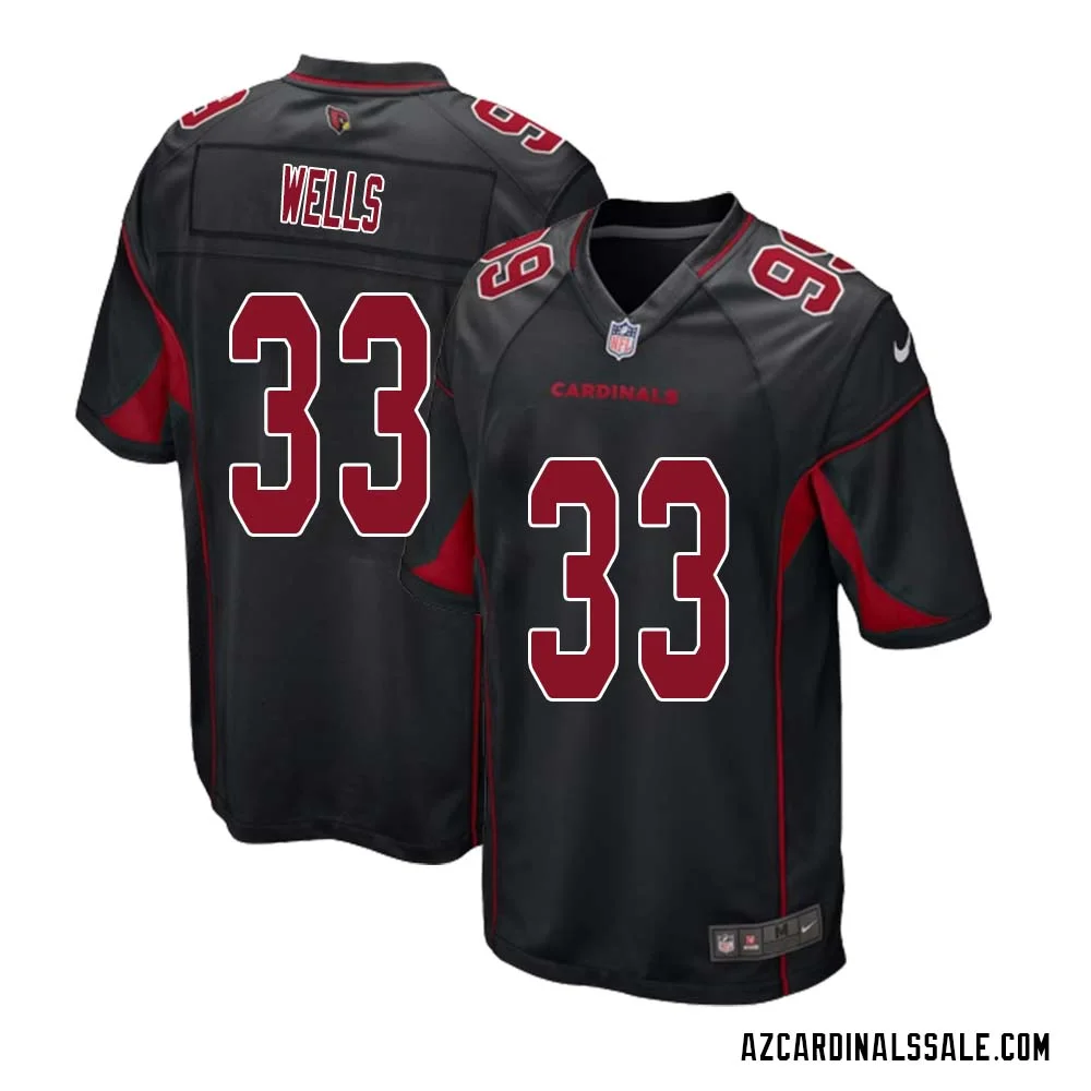 Reggie Wells No 33 Arizona Cardinals Alternate Game Jersey Cardinal for Men 1