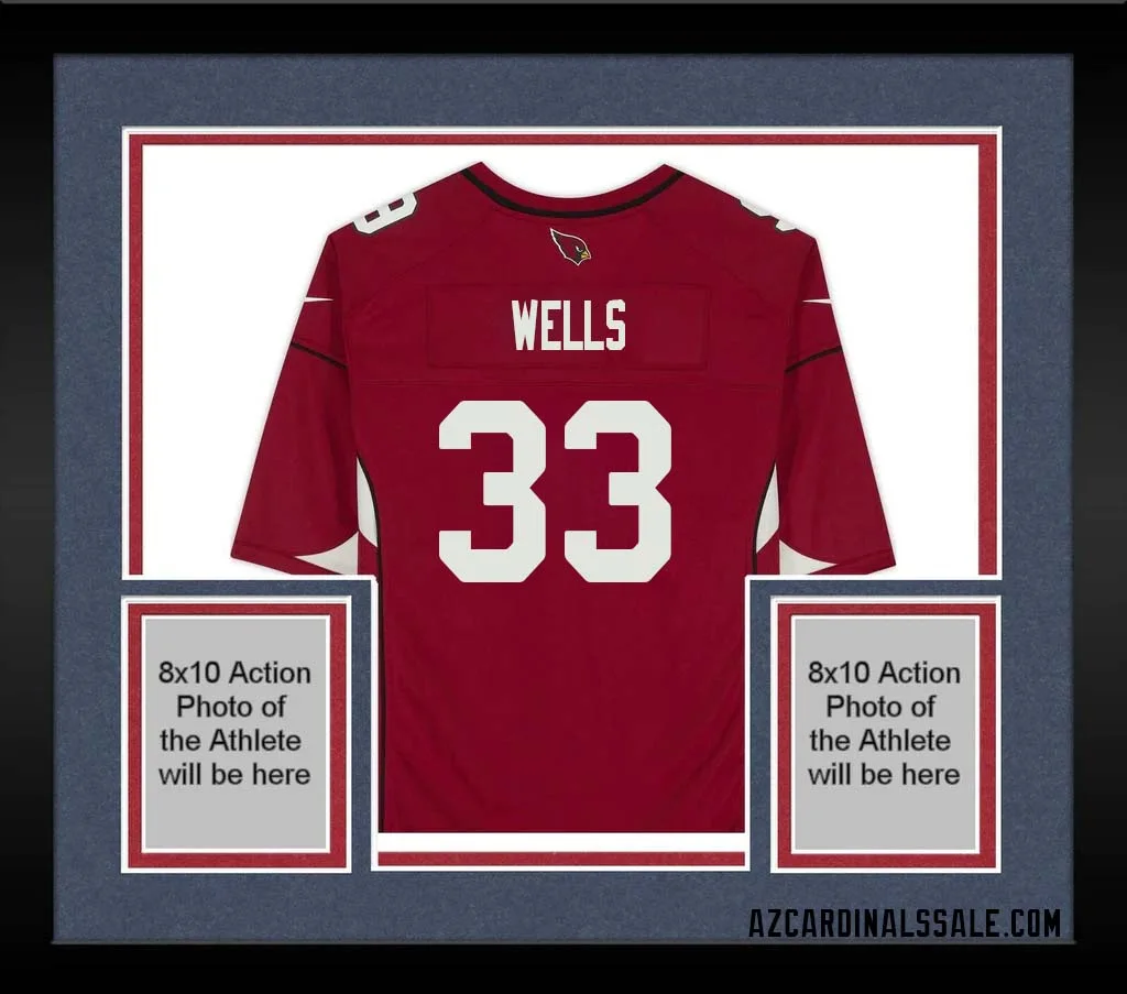 Reggie Wells No 33 Arizona Cardinals Autographed Red Game Jersey 1