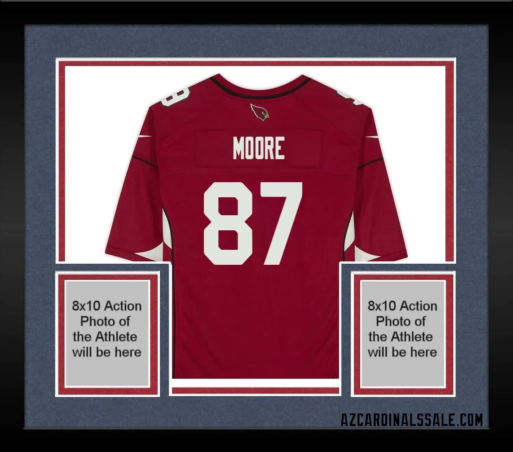 Rob Moore No 87 Arizona Cardinals Autographed Red Game Jersey