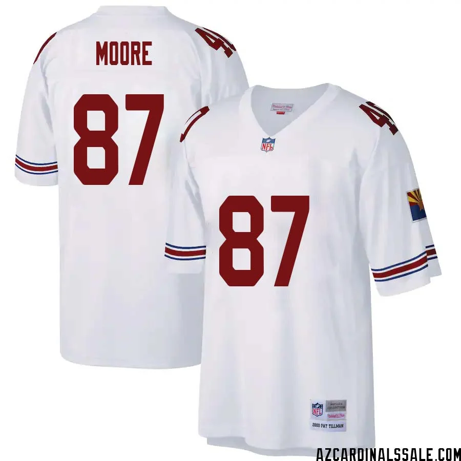 Rob Moore No 87 Arizona Cardinals Mitchell Ness Big Tall 2000 Retired Player Replica Jersey White 1