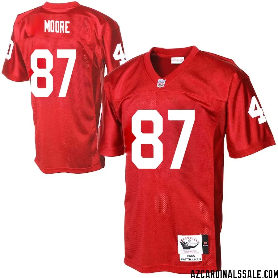 Rob Moore No 87 Men Arizona Cardinals Mitchell Ness Cardinal Authentic Throwback Jersey