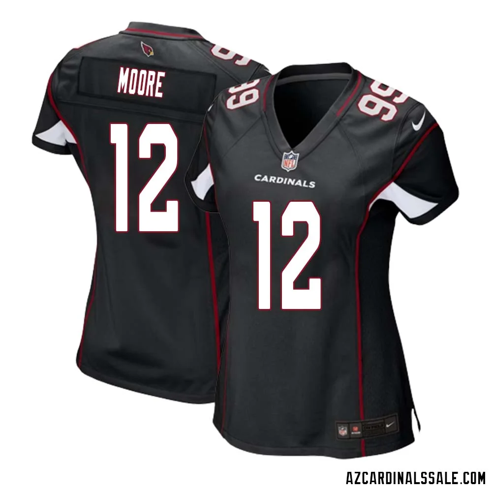 Rondale Moore No 12 Arizona Cardinals Black Alternate Game Jersey Cardinal for Women 1