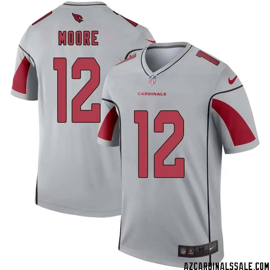 Rondale Moore No 12 Men Silver Arizona Cardinals Inverted Legend Jersey