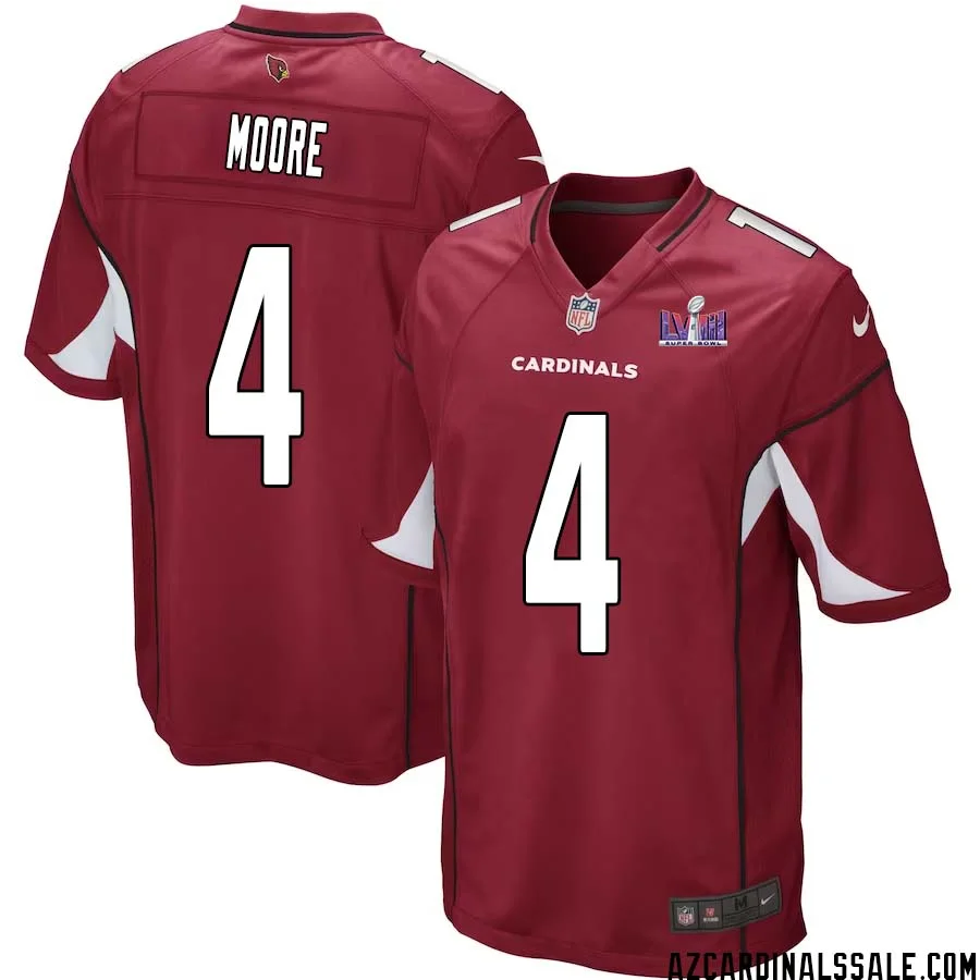 Rondale Moore No 4 Arizona Cardinals Super Bowl LVIII Home Game Jersey Cardinal for Men 1