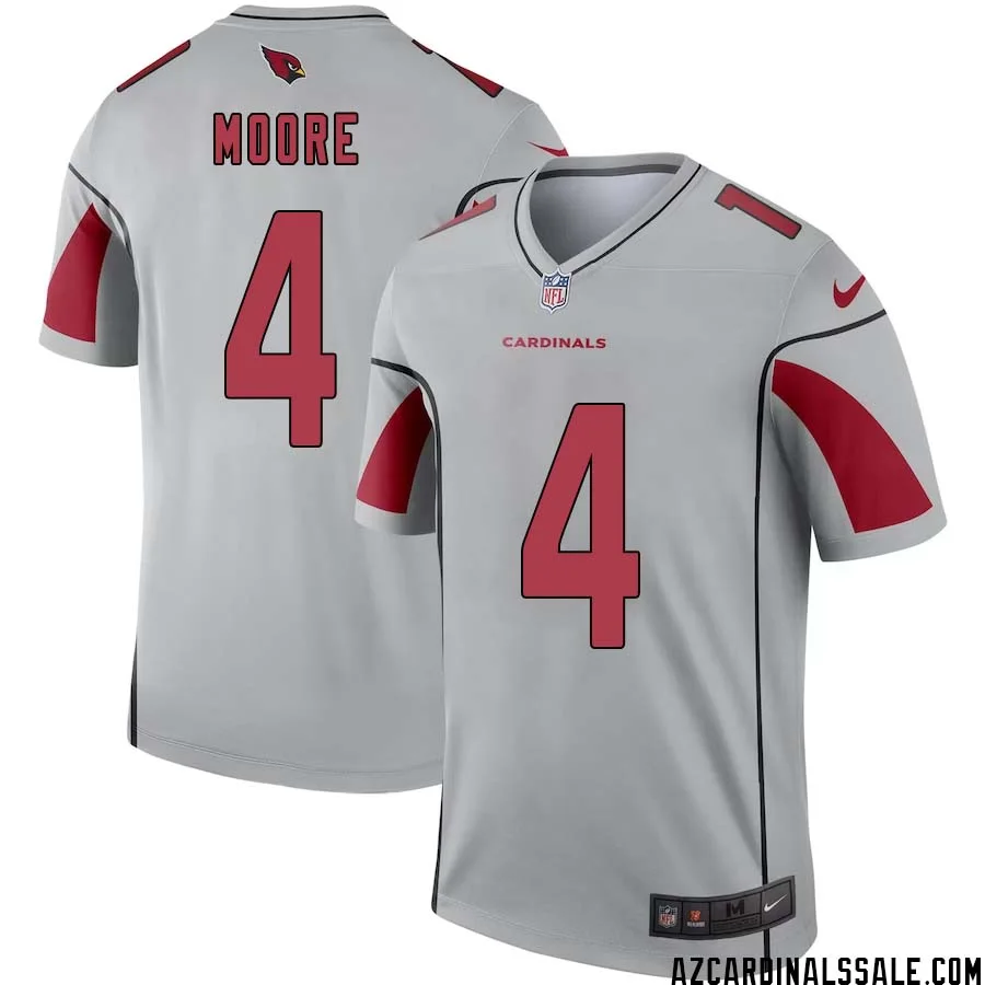 Rondale Moore No 4 Men Silver Arizona Cardinals Inverted Legend Jersey 1