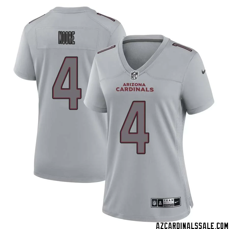 Rondale Moore No 4 Women Arizona Cardinals Gray Atmosphere Fashion Game Jersey 1