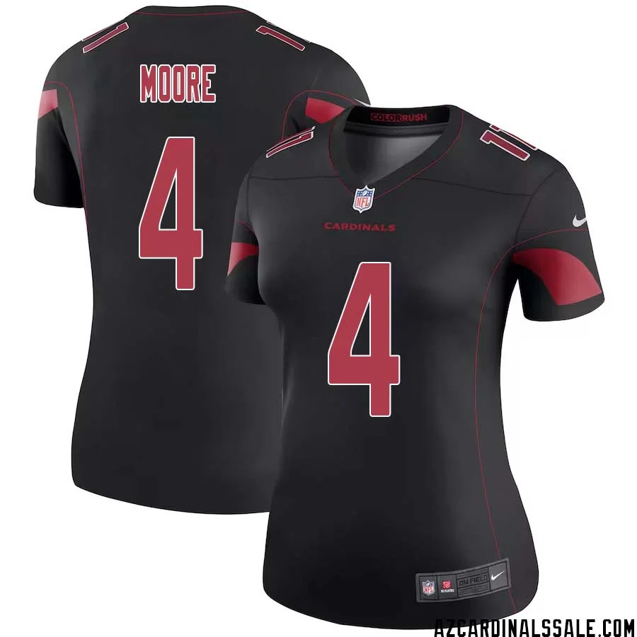 Rondale Moore No 4 Women Black Arizona Cardinals Color Rush Vapor Limited Jersey 1