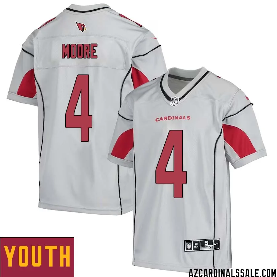 Rondale Moore No 4 Youth Silver Arizona Cardinals Inverted Legend Jersey