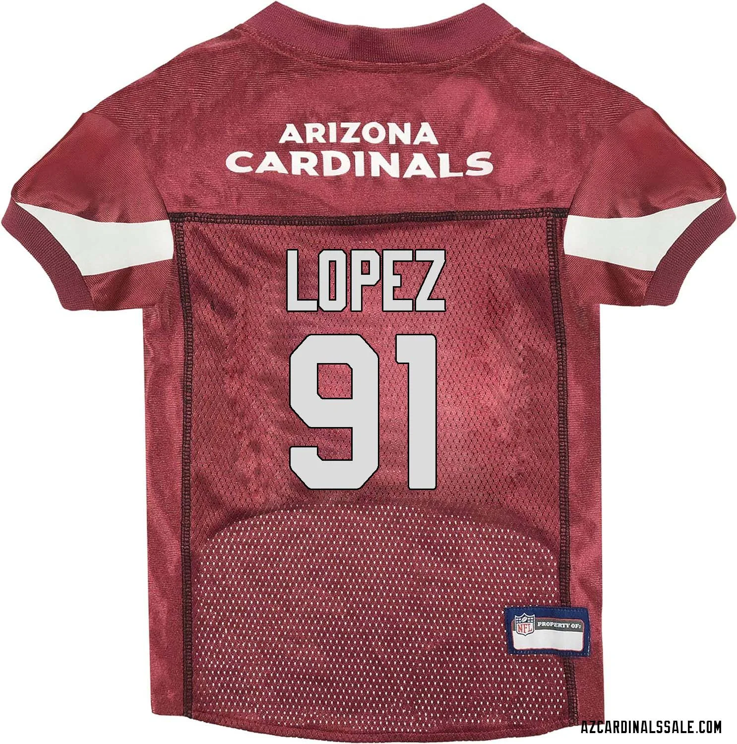 Roy Lopez No 91 Arizona Cardinals Dog Red Jersey 1