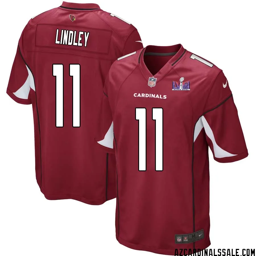 Ryan Lindley No 11 Arizona Cardinals Super Bowl LVIII Home Game Jersey Cardinal for Men 1