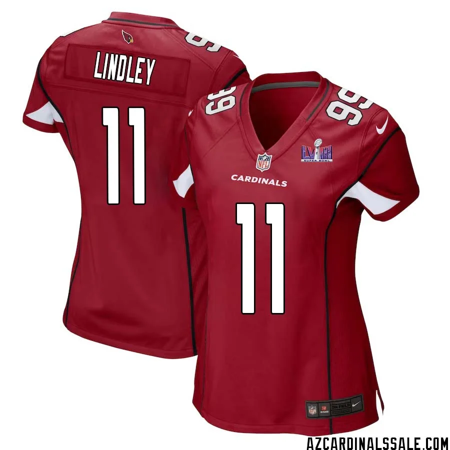 Ryan Lindley No 11 Arizona Cardinals Super Bowl LVIII Home Game Jersey Cardinal for Women 1
