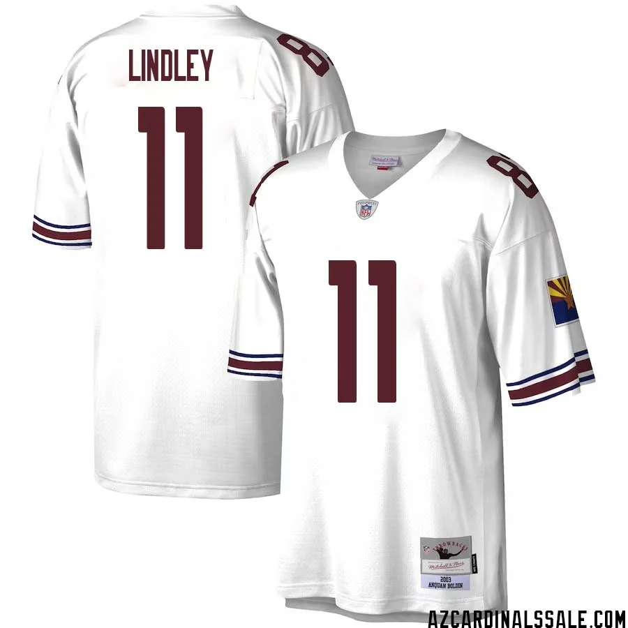 Ryan Lindley No 11 Men Mitchell Ness White Arizona Cardinals Legacy Replica Jersey 1