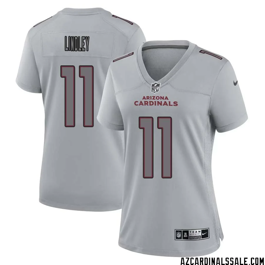 Ryan Lindley No 11 Women Arizona Cardinals Gray Atmosphere Fashion Game Jersey