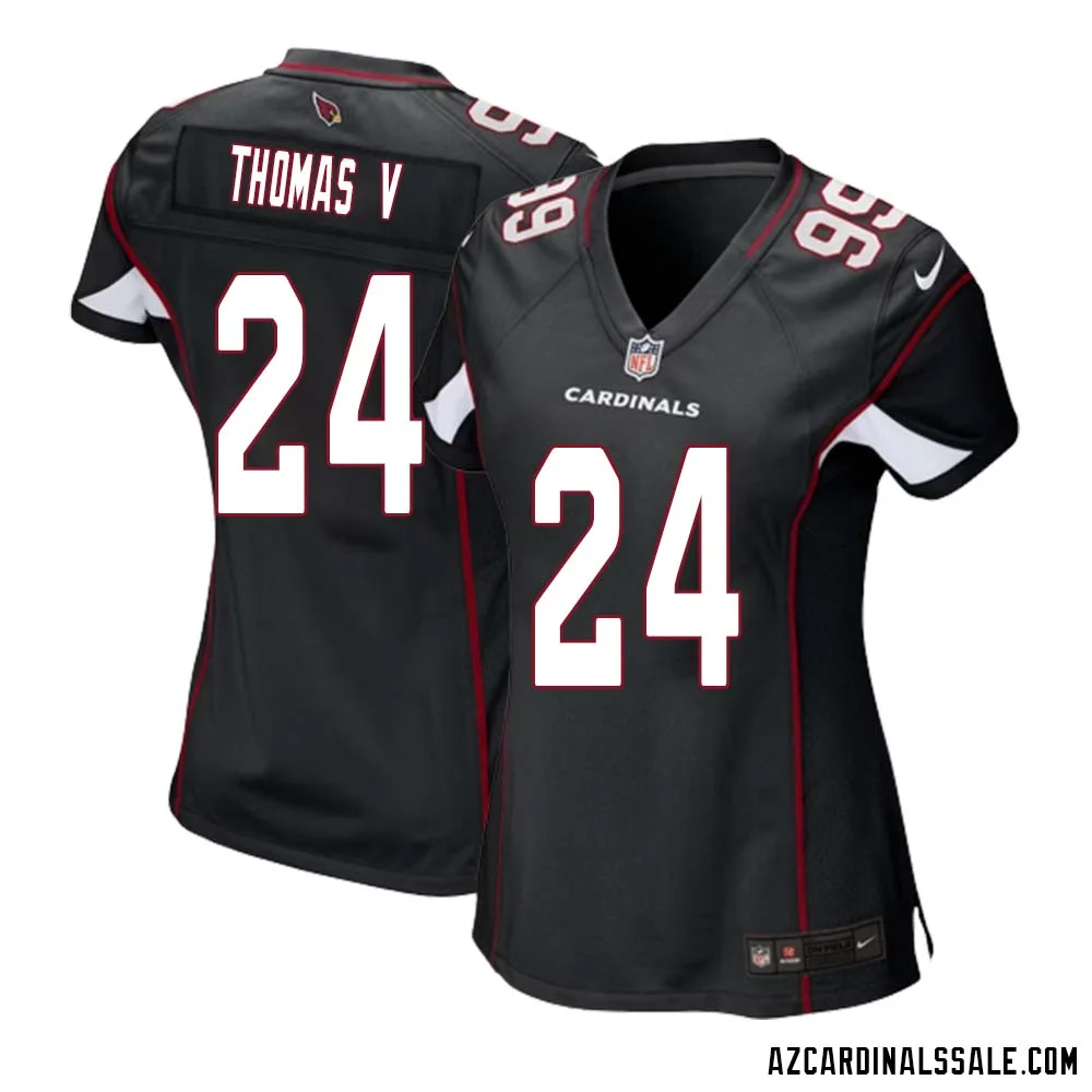 Starling Thomas V No 24 Arizona Cardinals Black Alternate Game Jersey Cardinal for Women